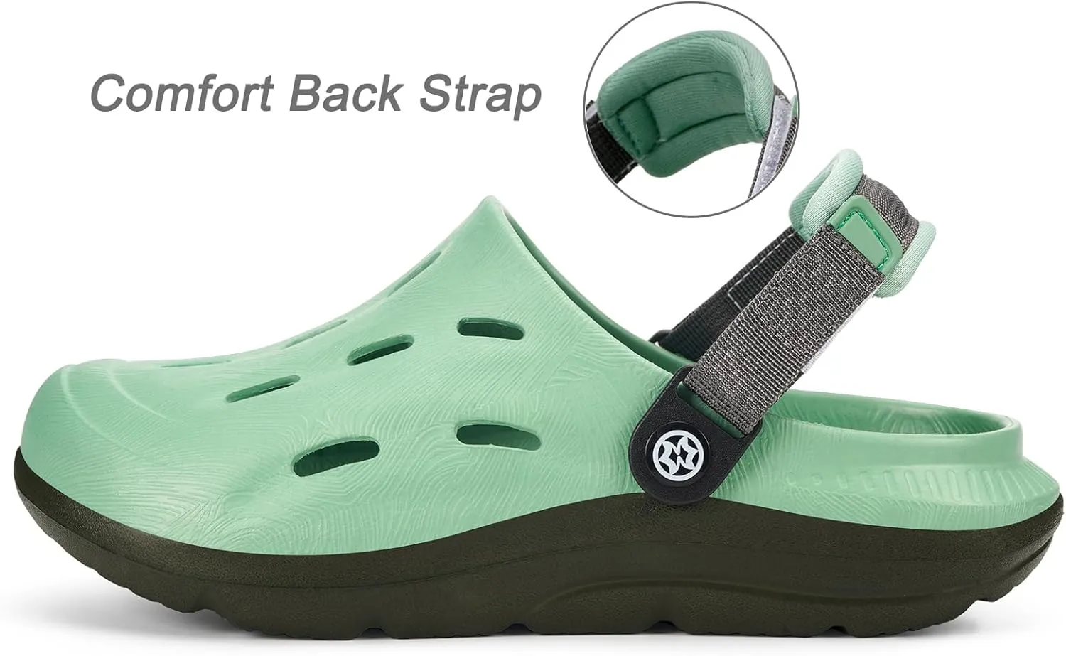 Mens Womens Orthotic Clogs Garden Shoes Arch Support Slip-on Mules Outdoor Beach Slippers Plantar Fasciitis with Adjustable Back Strap