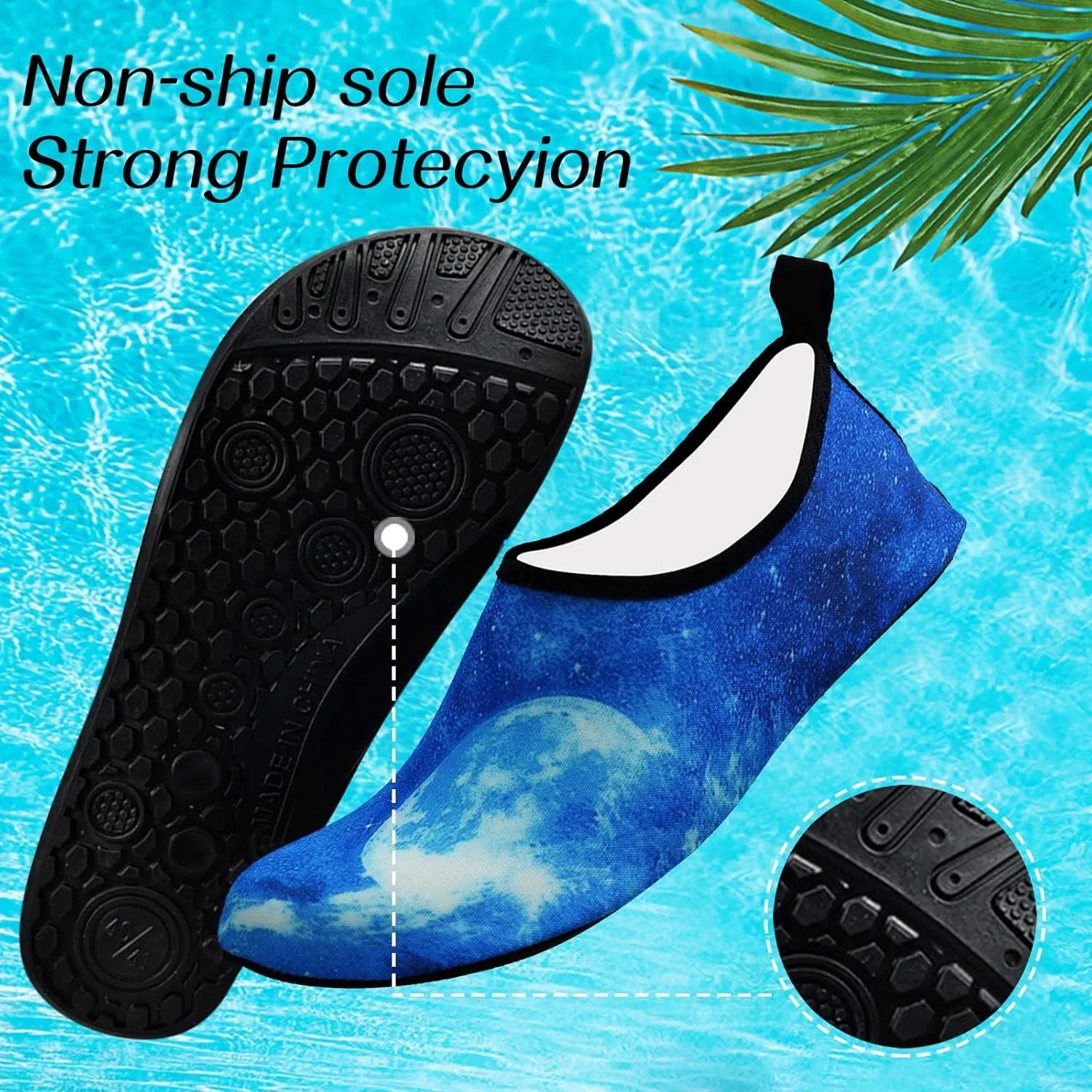 Mens Womens Quick Dry Water Shoes Barefoot Aqua Swim Beach Pool Surf Hiking Kayaking Boating Diving Yoga Outdoor Sport Shoes Lightweight