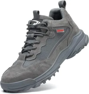 Micoklinlin Plastic Steel Toe Shoes for Men 6KV Insulated Safety Shoes Lightweight Puncture Proof Work Sneakers Hiking Shoes
