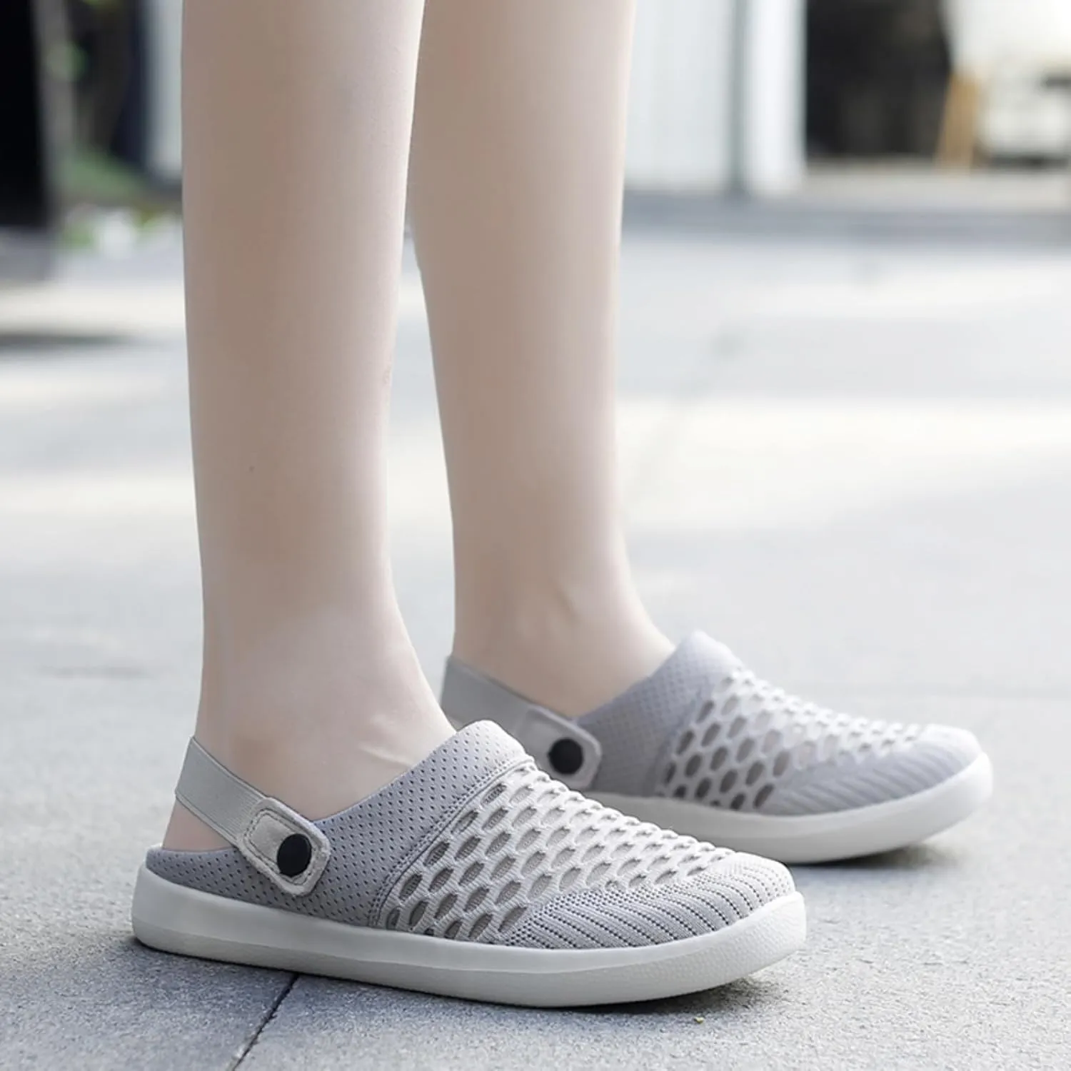 Mmoneyake Mules Clogs for Women Unisex Garden Clogs Shoes Breathable Summer Orthotic Walking Slippers Mesh Slippers Non-Slip Outdoor Beach Sandals Quick Drying Sandals Open Back Slip On Shoes