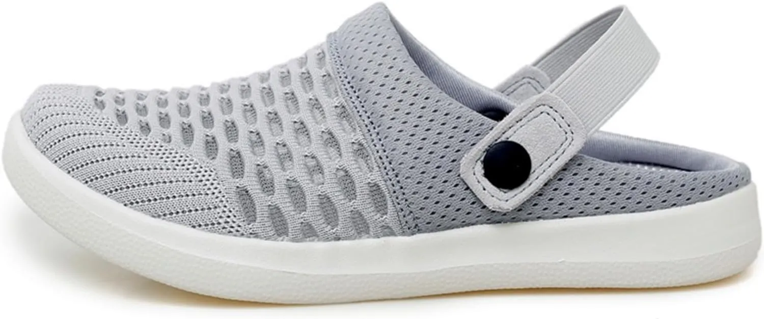 Mmoneyake Mules Clogs for Women Unisex Garden Clogs Shoes Breathable Summer Orthotic Walking Slippers Mesh Slippers Non-Slip Outdoor Beach Sandals Quick Drying Sandals Open Back Slip On Shoes