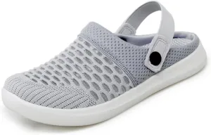 Mmoneyake Mules Clogs for Women Unisex Garden Clogs Shoes Breathable Summer Orthotic Walking Slippers Mesh Slippers Non-Slip Outdoor Beach Sandals Quick Drying Sandals Open Back Slip On Shoes