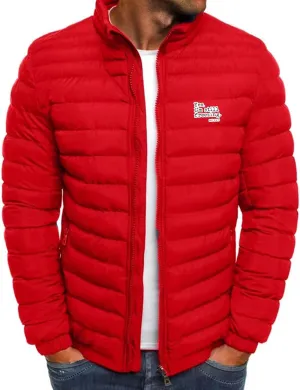Muscularfit Puffer Jacket for Men Causal Long Sleeve Full Zip Jackets Windproof Insulated Coats Quilted Down Jacket Pockets