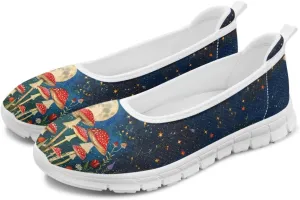 Natural Plant Womens Walking Shoes Slip On Shoes Sneakers Casual Athletic Running Lightweight Breathable