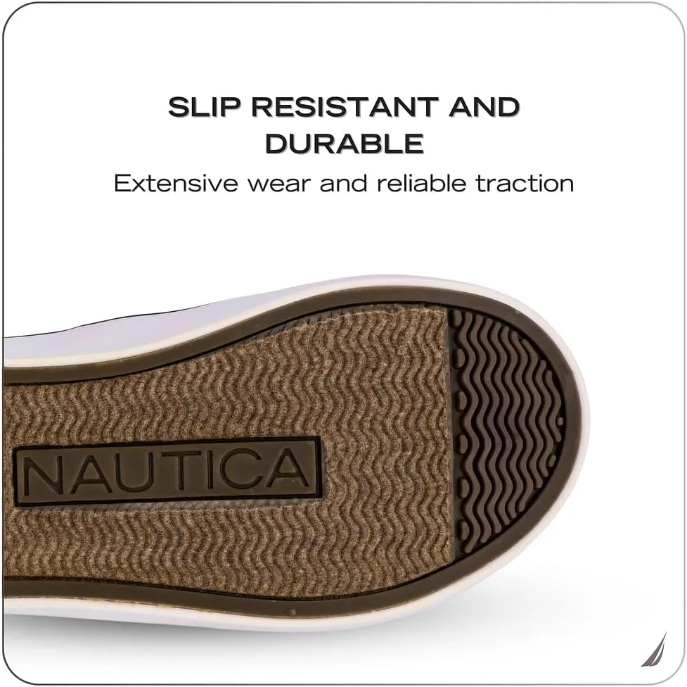 Nautica Boys Girls Casual Fashion Shoes – Comfortable Soccer Classic Walking Tennis Sneakers for Kids – Breathable, Lightweight & Flexible (Lace Up/Bungee) (Low-Top/High Top)