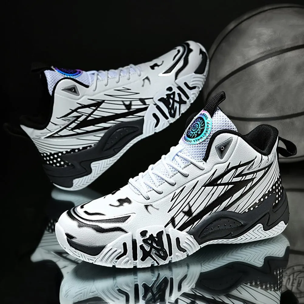 NCNDB Unisex Fashion Basketball Shoes High Top Anti Slip Sneakers Breathable Running Sports Shoes
