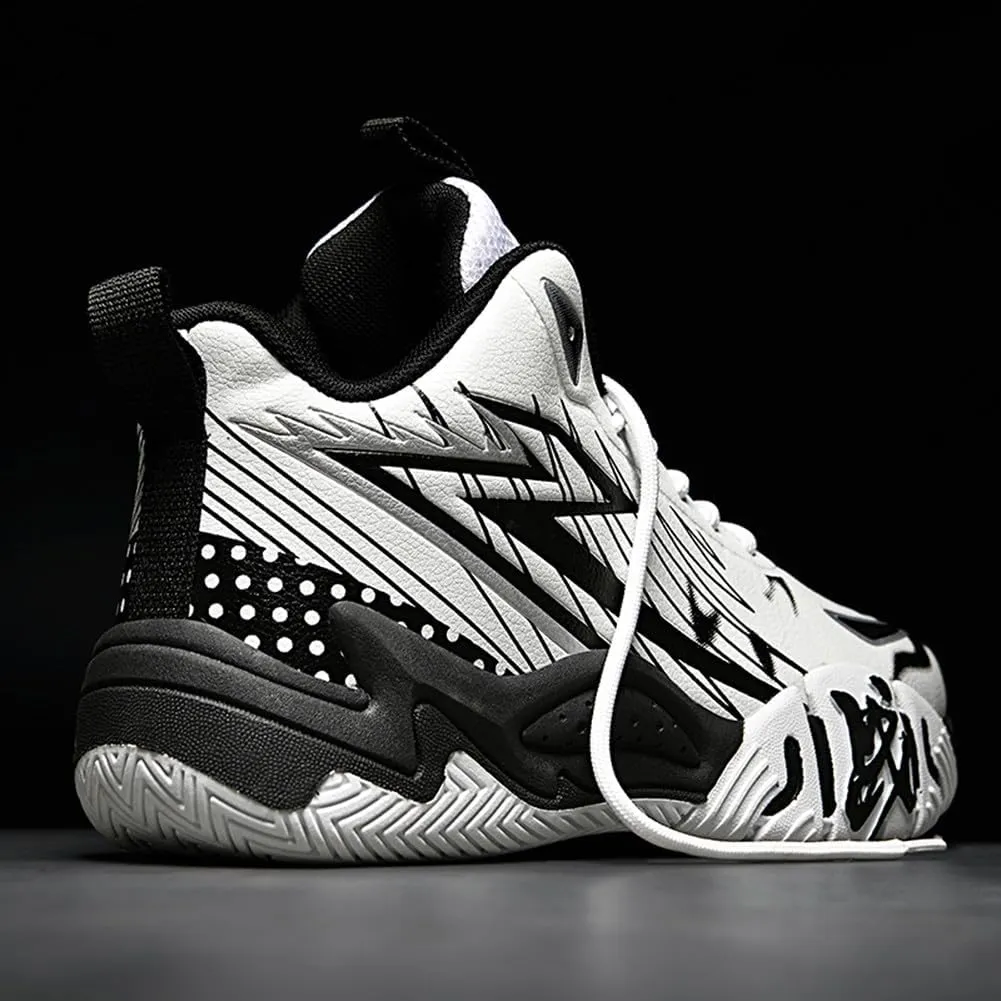 NCNDB Unisex Fashion Basketball Shoes High Top Anti Slip Sneakers Breathable Running Sports Shoes