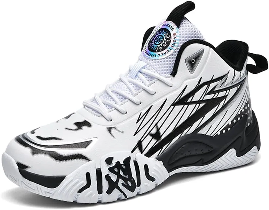 NCNDB Unisex Fashion Basketball Shoes High Top Anti Slip Sneakers Breathable Running Sports Shoes
