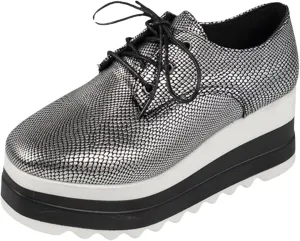 New Women's Round Toe Lace Up Platform Platform Shoes Casual Shoes Women 9