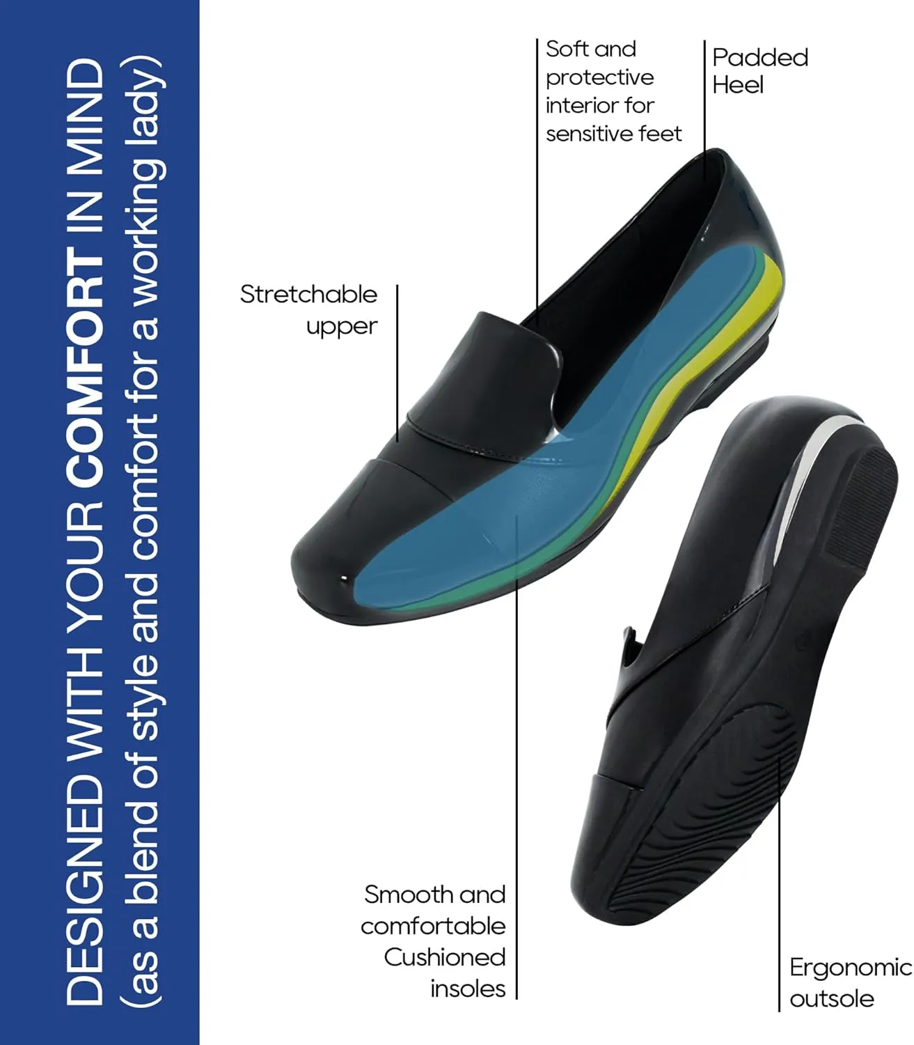 Ortho rest Women Orthopedic Dress Shoes Bunions Loafers Slip On Orthotic Shoes