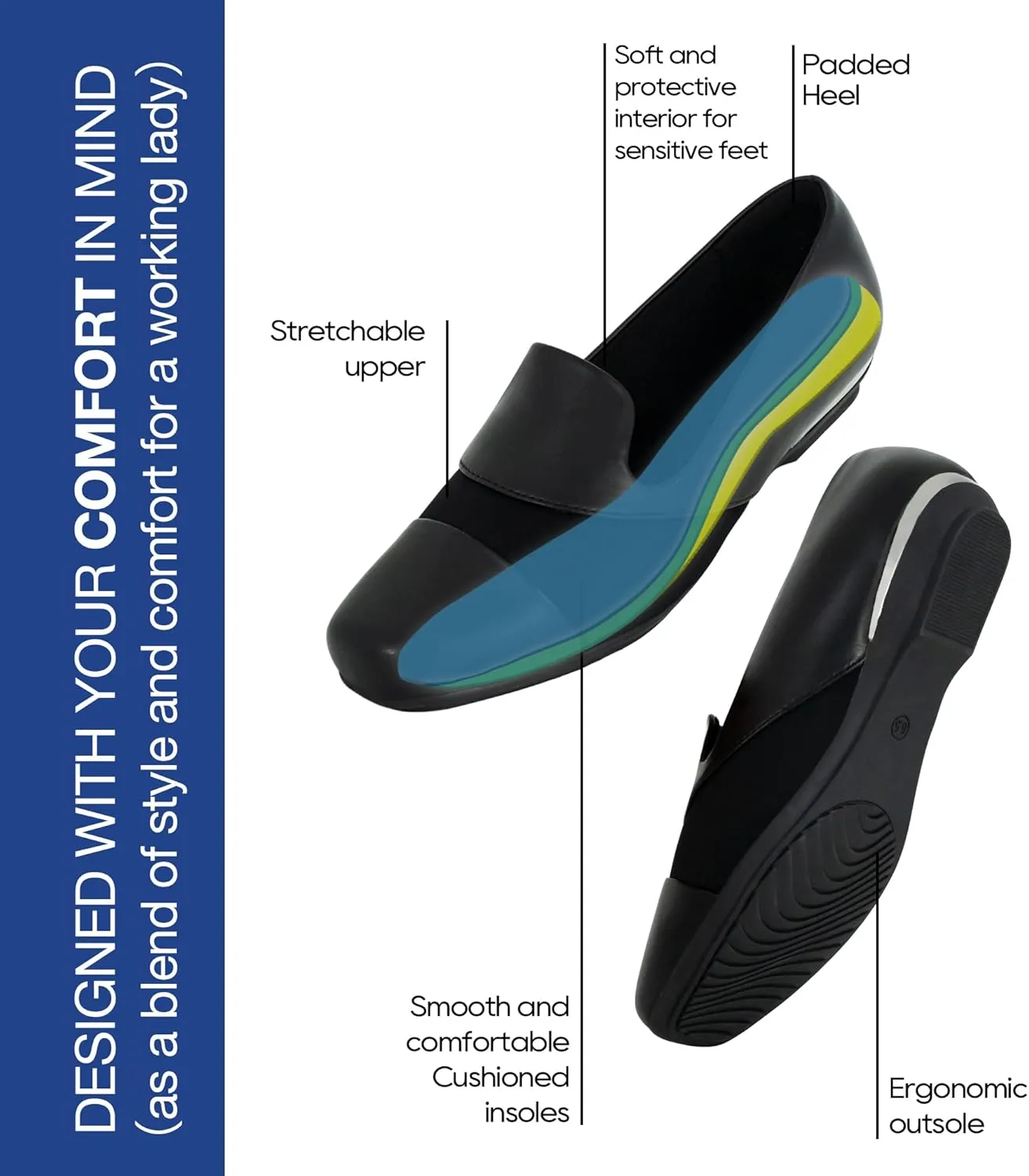 Ortho rest Women Orthopedic Dress Shoes Bunions Loafers Slip On Orthotic Shoes