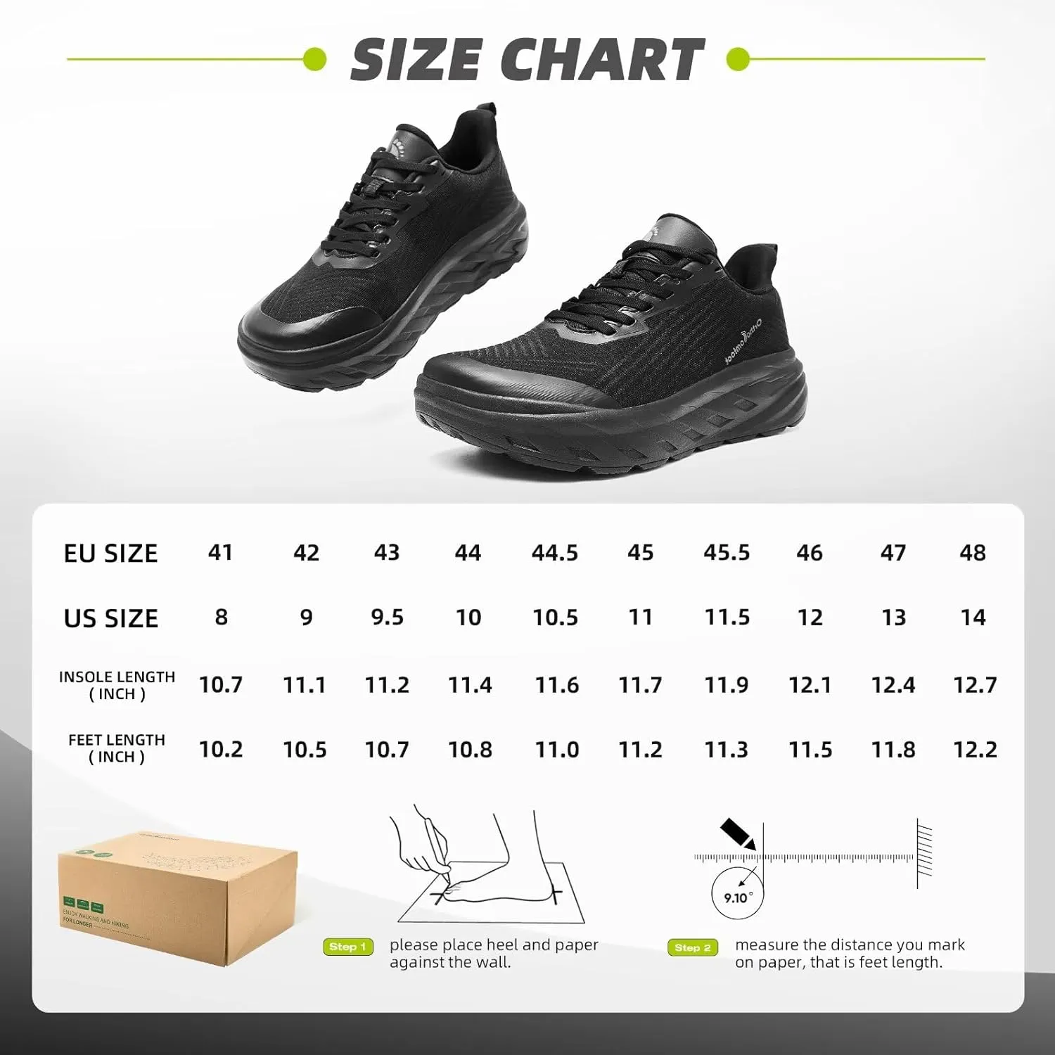 OrthoComfoot Orthopedic Diabetic Men's Wide Shoes: Comfortable Arch Support Running Sneakers, Plantar Fasciitis Wide Toe Box Work Tennis Outdoor Walking Shoes for Swollen Feet, Heel Pain