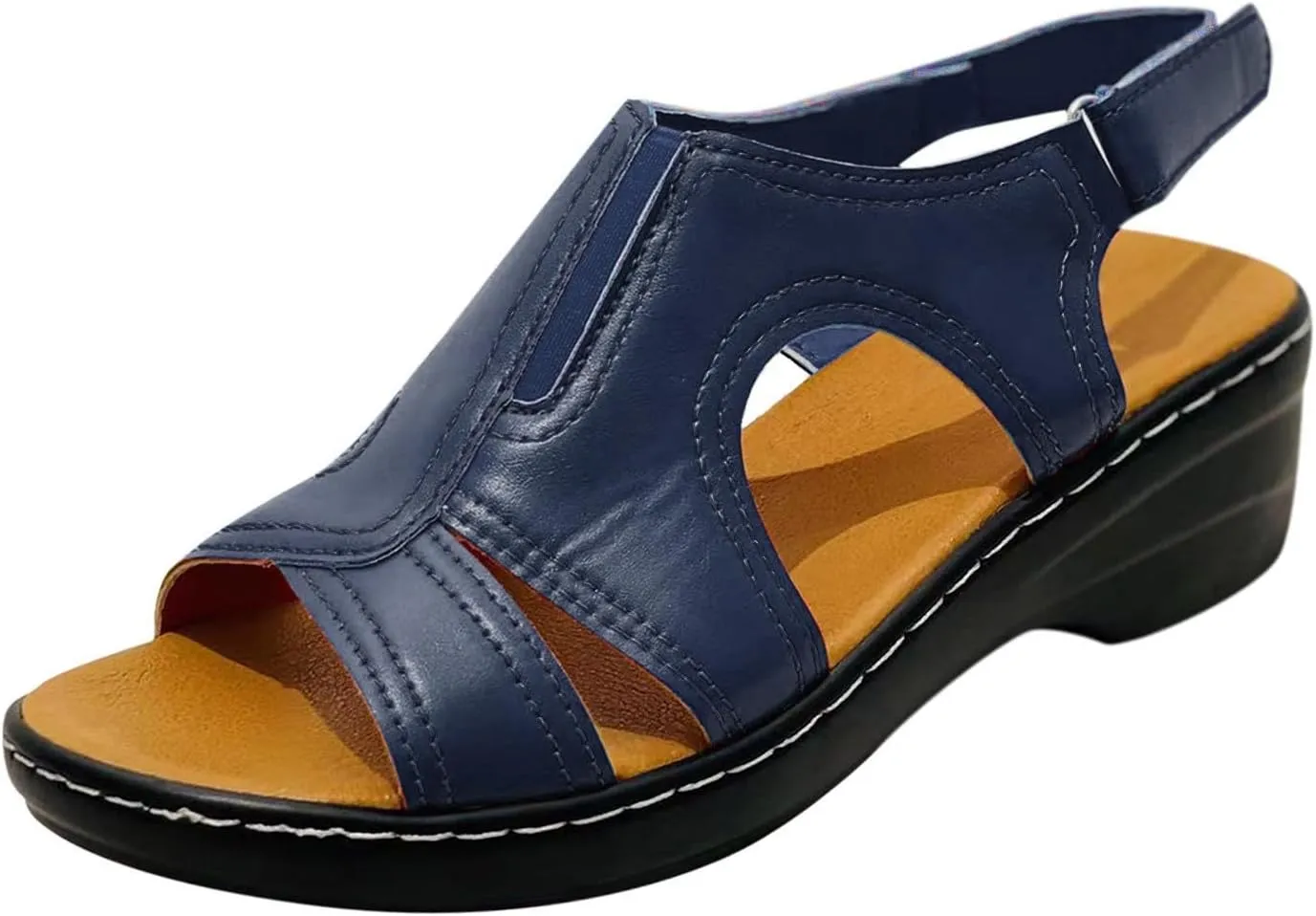 Orthopedic Hiking Sandals Women Adjustable Straps Arch Support Thick Cushion Outdoor Walking Shoes Plantar Fasciitis Relief Summer Sport
