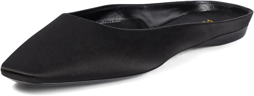 Pazzion Women's Comfy Closed Square Toe Flats Mules Slip On Backless Clogs Slippers Dress Event Daily Shoes Size 4-16 US