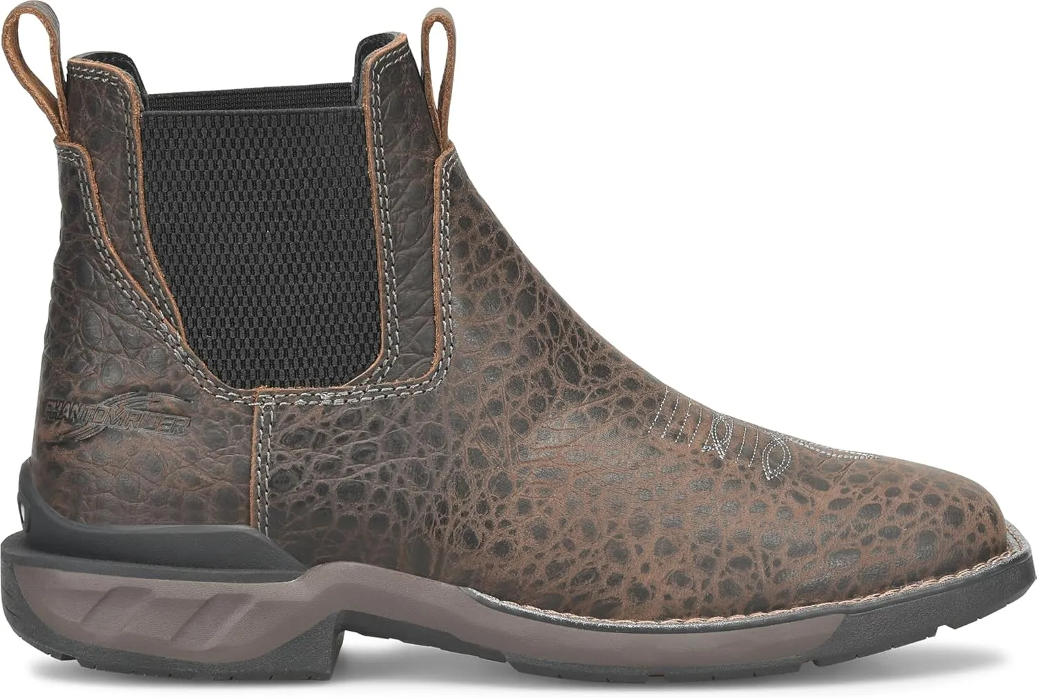 PHANTOM RIDER Crestone 6" Romeo Wide Square Toe Work Boots for Men with Carib Dusky Leather Upper, Oil- and Slip-Resistant Outsole, EH-Rated Work Boot