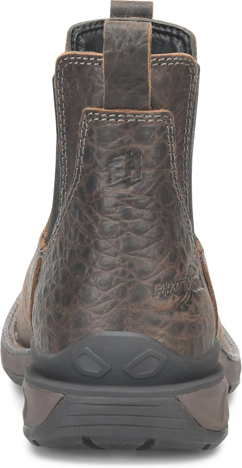 PHANTOM RIDER Crestone 6" Romeo Wide Square Toe Work Boots for Men with Carib Dusky Leather Upper, Oil- and Slip-Resistant Outsole, EH-Rated Work Boot