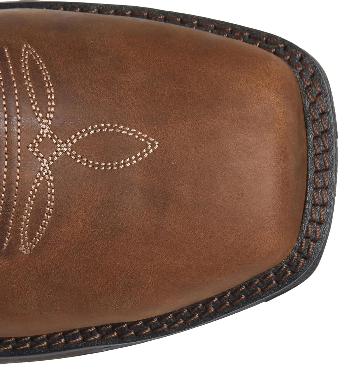 PHANTOM RIDER DOUBLE-H Witness 11" Wide Square Composite Toe Roper Boots for Men with Thomas Brown Leather and Original Design Textile and TPU Shaft