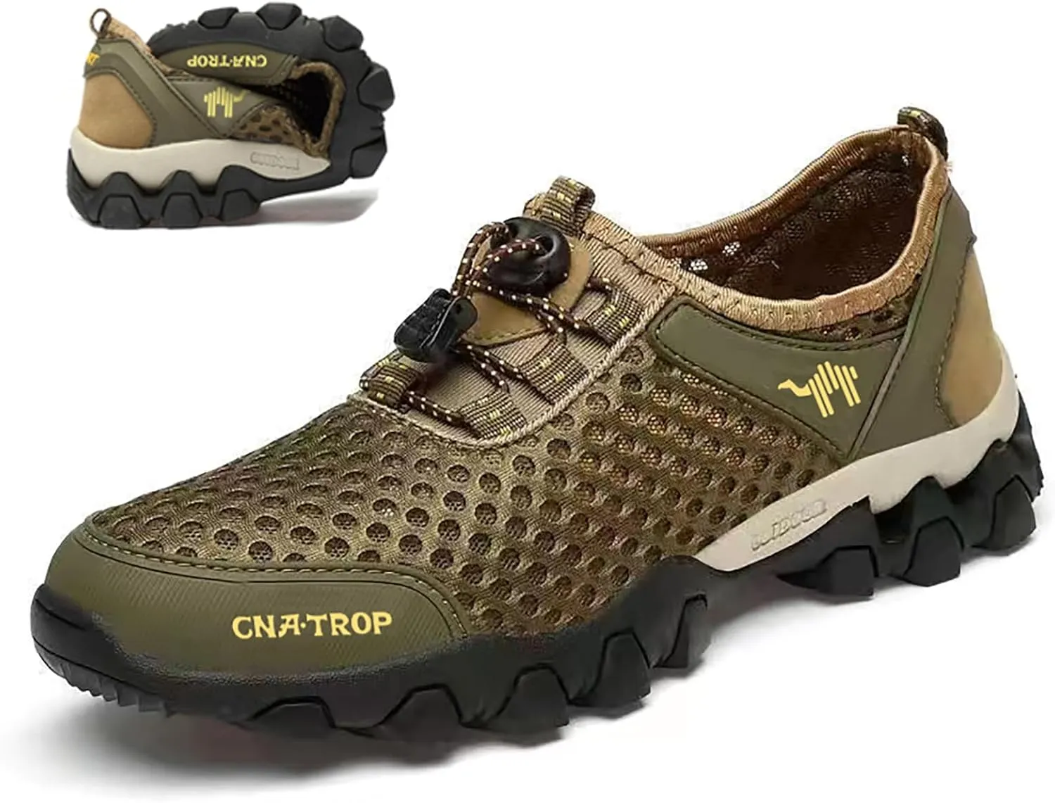 Portable Tied Orthopedic Hiking Quick-Drying Sneakers for Mens,Casual Jogging Walking Shoes with Arch Support for Flat Feet,Outdoor Fashion Non- Slip Sneakers for Running,Driving