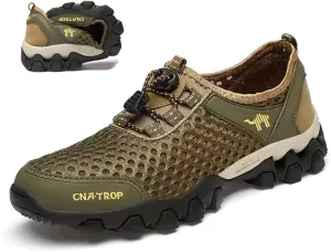 Portable Tied Orthopedic Hiking Quick-Drying Sneakers for Mens,Casual Jogging Walking Shoes with Arch Support for Flat Feet,Outdoor Fashion Non- Slip Sneakers for Running,Driving