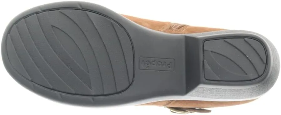 Propet Womens Memphis Round Toe Zippered Casual Boots Ankle Low Heel 1-2" - Brown