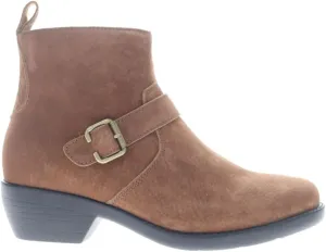 Propet Womens Memphis Round Toe Zippered Casual Boots Ankle Low Heel 1-2" - Brown