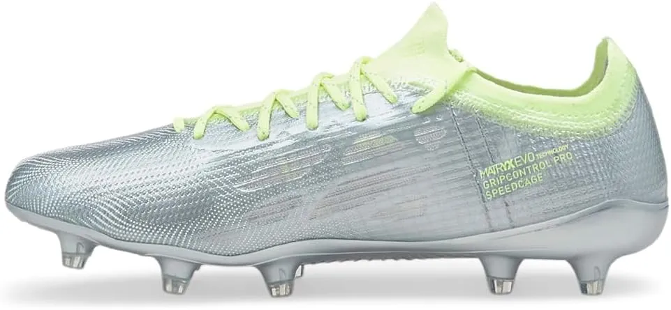 Puma Womens Ultra 1.4 Metallic Firm GroundArtificial Ground Soccer Cleats Cleated, Firm Ground, Turf - Silver