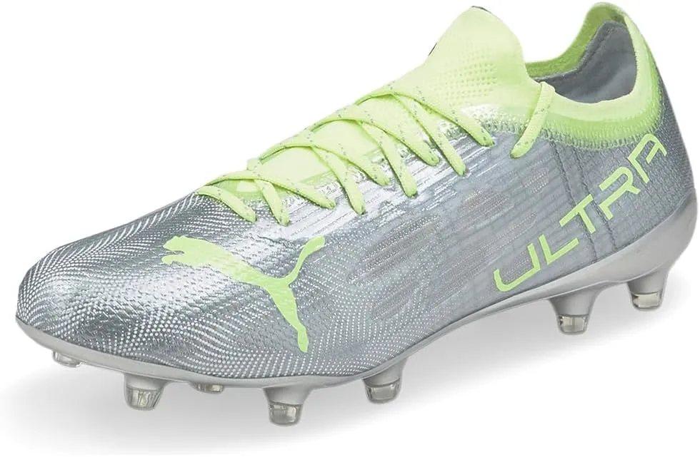 Puma Womens Ultra 1.4 Metallic Firm GroundArtificial Ground Soccer Cleats Cleated, Firm Ground, Turf - Silver