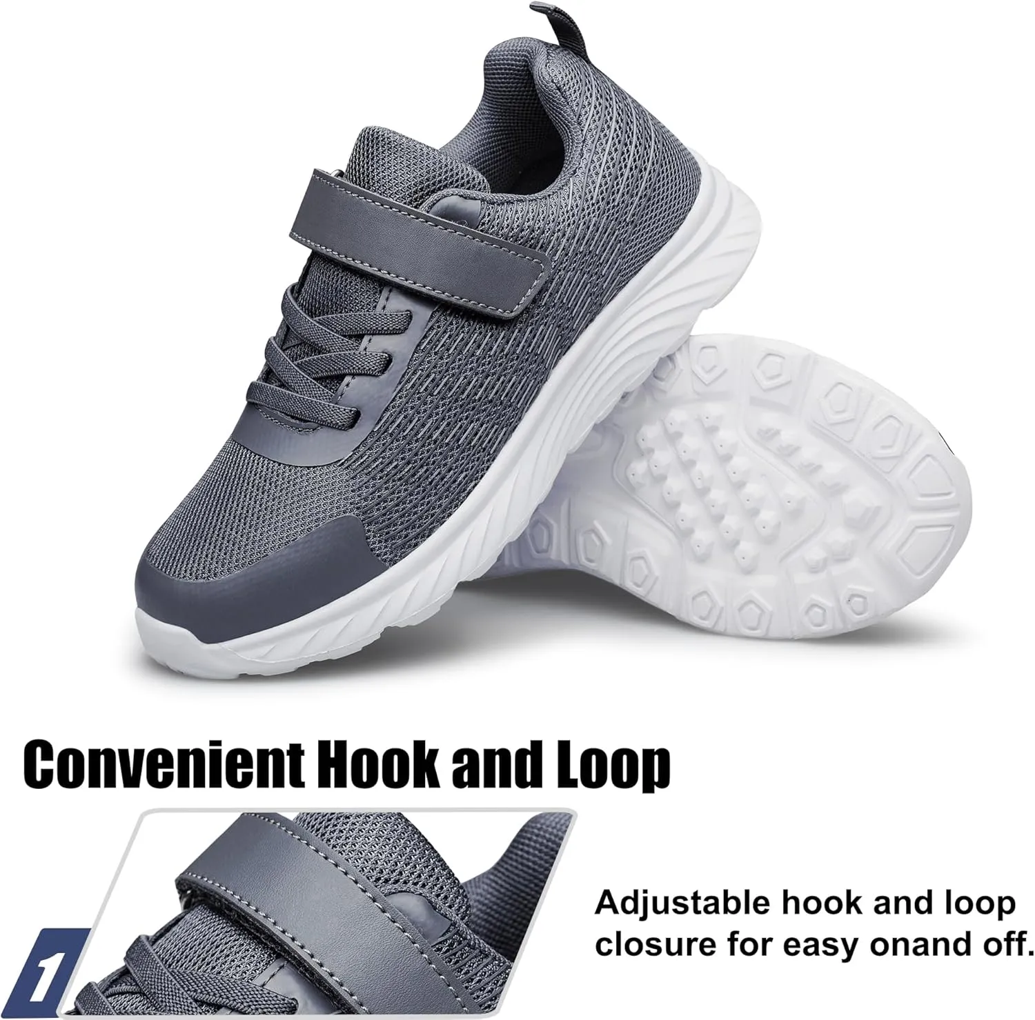 Raoendis Boys Girls Sneakers Kids Shoes Lightweight Breathable Athletic Running Tennis Fitness Shoes for Unisex Toddler/Little Kid/Big Kid