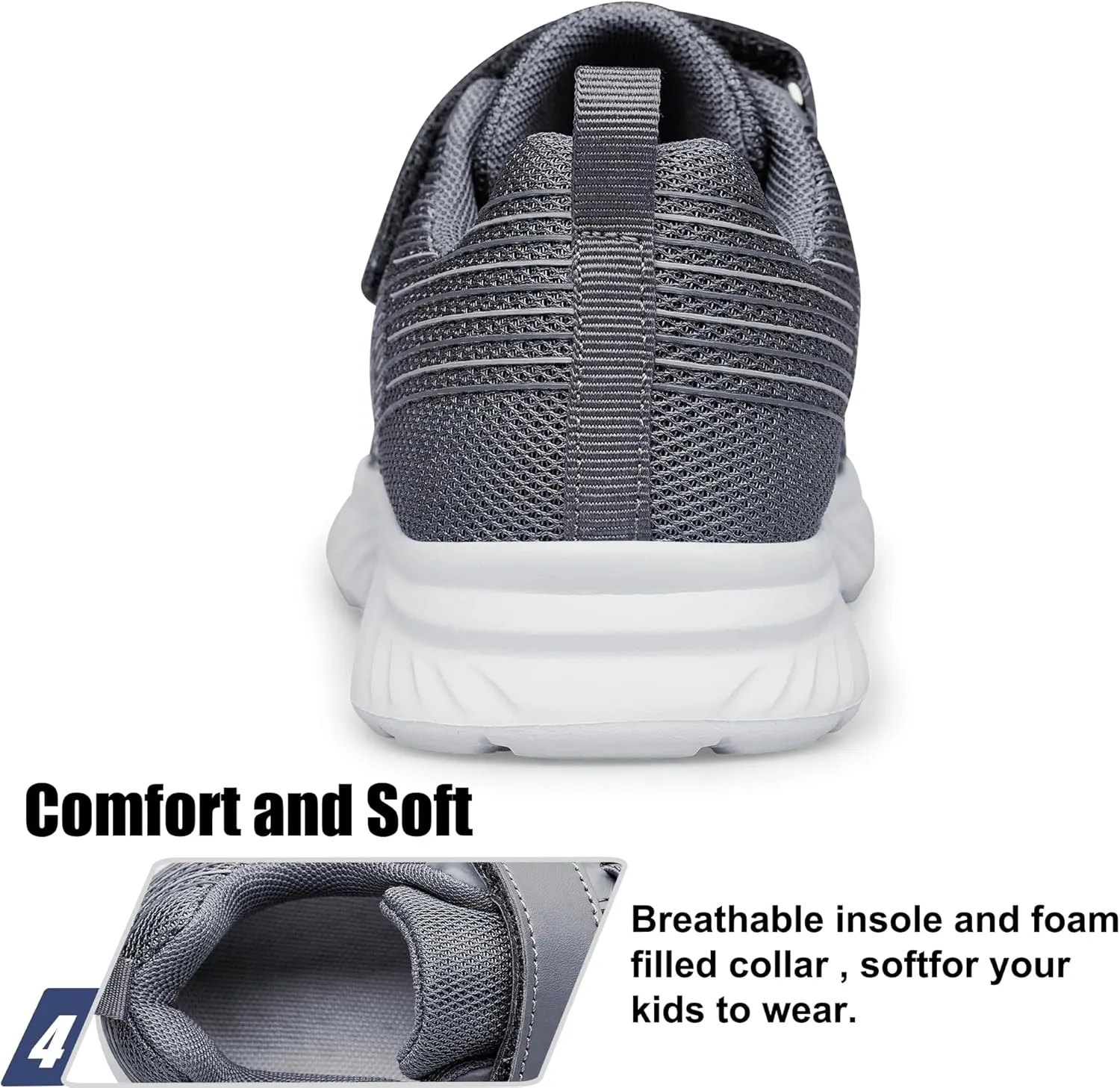 Raoendis Boys Girls Sneakers Kids Shoes Lightweight Breathable Athletic Running Tennis Fitness Shoes for Unisex Toddler/Little Kid/Big Kid