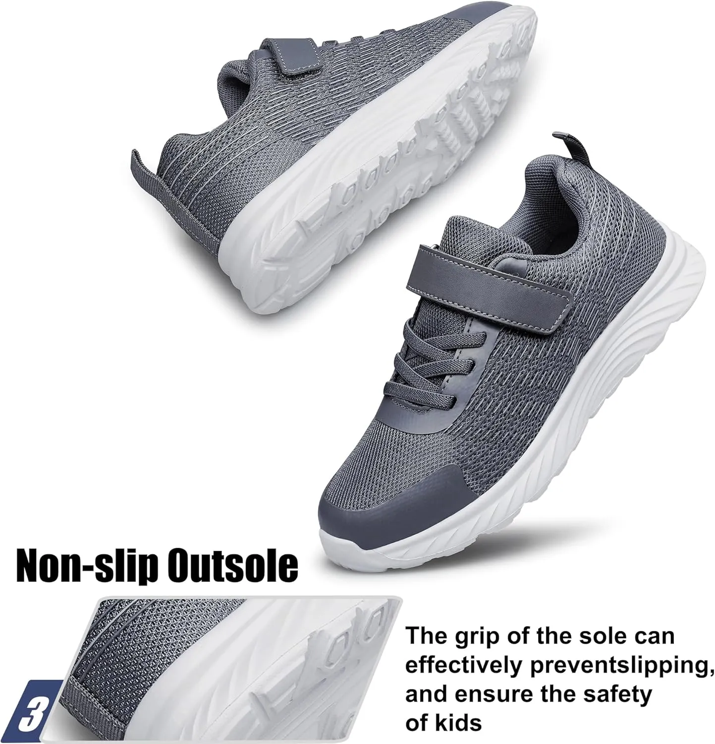 Raoendis Boys Girls Sneakers Kids Shoes Lightweight Breathable Athletic Running Tennis Fitness Shoes for Unisex Toddler/Little Kid/Big Kid
