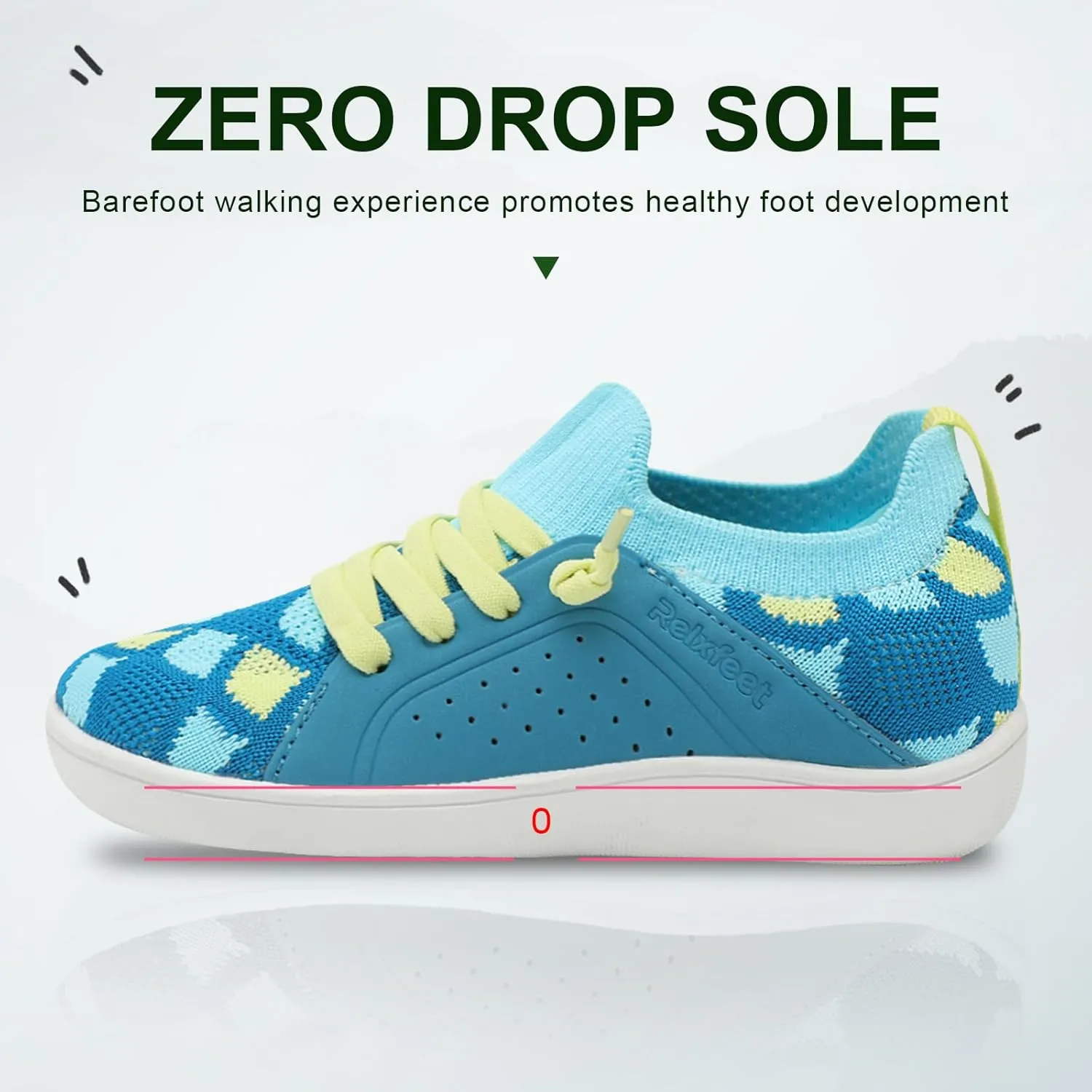 relxfeet Toddler Shoes Boys Girls Wide Barefoot Slip On Walking Tennis Sneakers