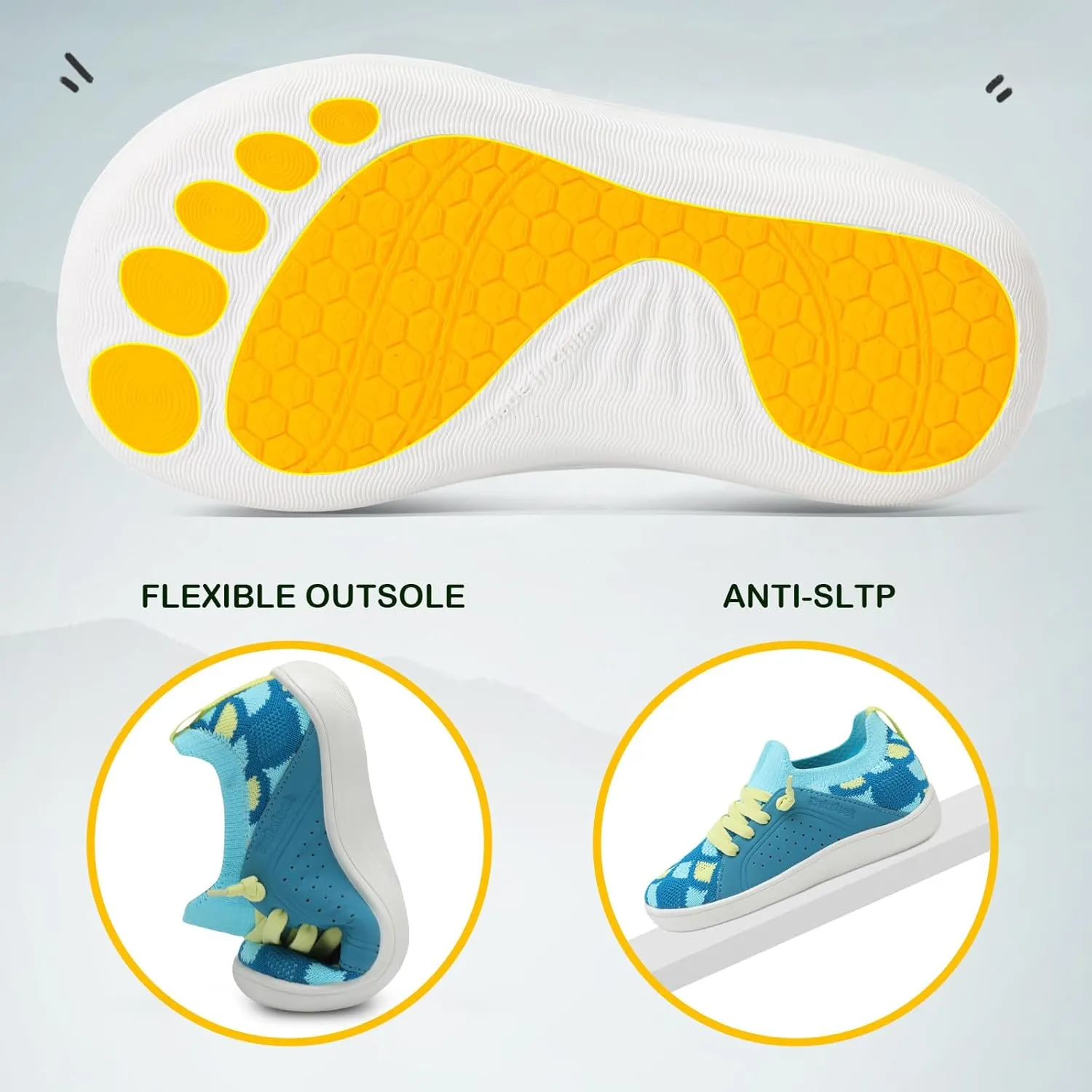 relxfeet Toddler Shoes Boys Girls Wide Barefoot Slip On Walking Tennis Sneakers
