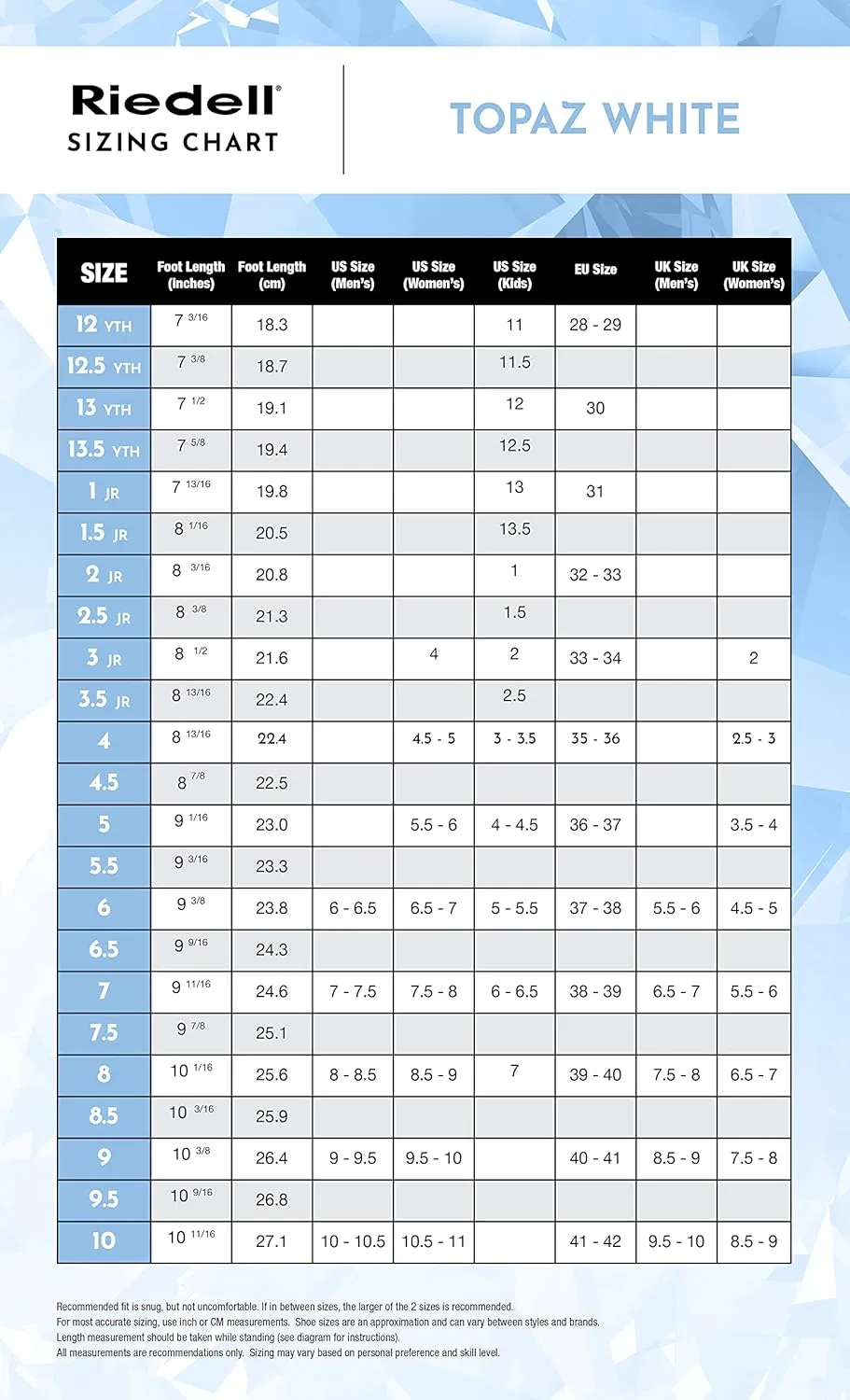 Riedell Topaz Junior Ice Skates - Competitive Figure Ice Skates with Stainless Steel Capri Blade
