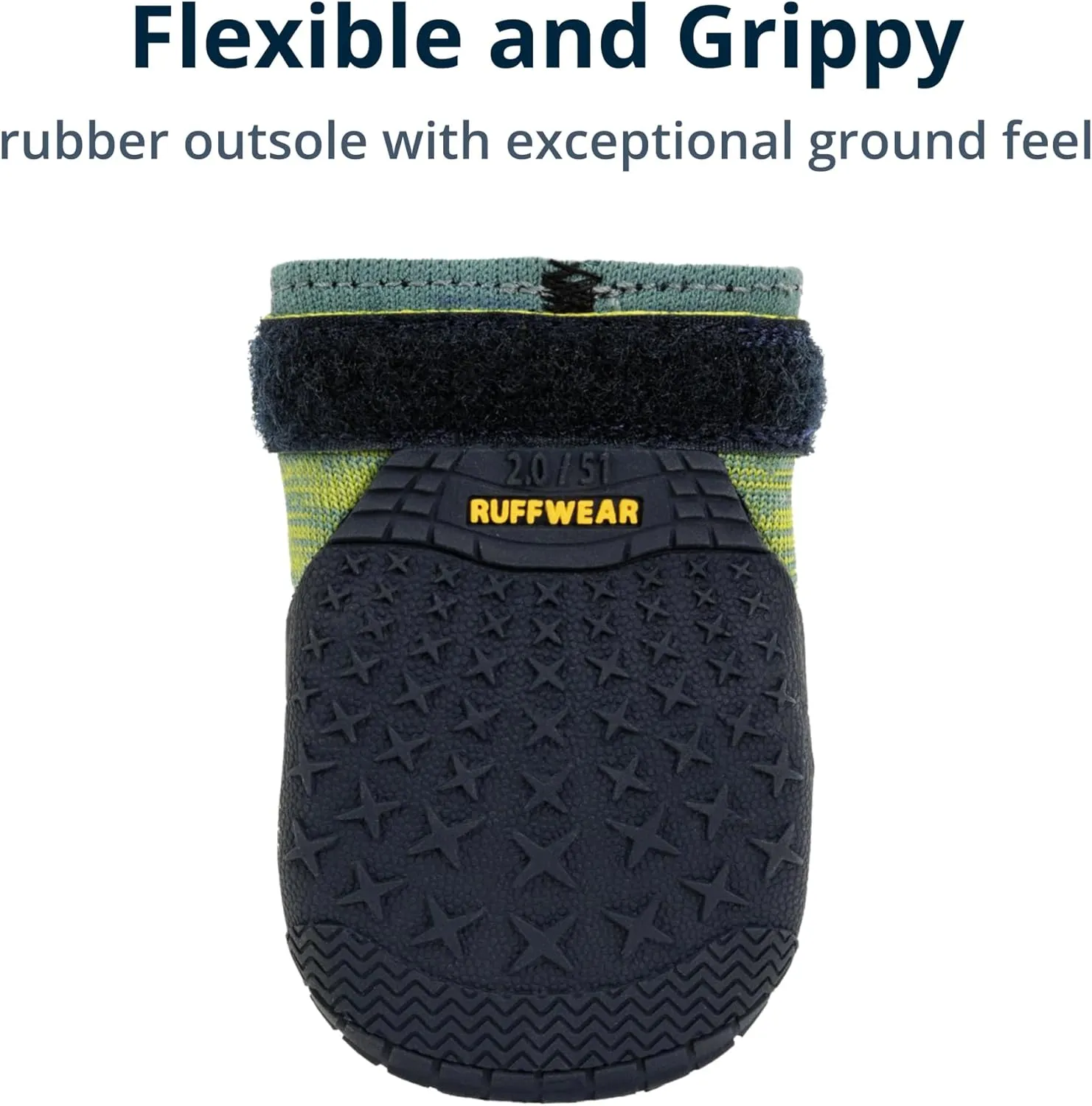 Ruffwear, Hi & Light Dog Shoes, Featherlight Paw Protection with Enhanced Ground Feel & Agile Performance for Fast Adventures, River Rock Green, 3.00"