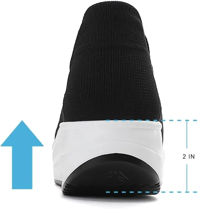 RUIDENG Loafers for Women Comfortable | Women's Walking Shoes Everyday Working | 2 Inch Rocker Bottom