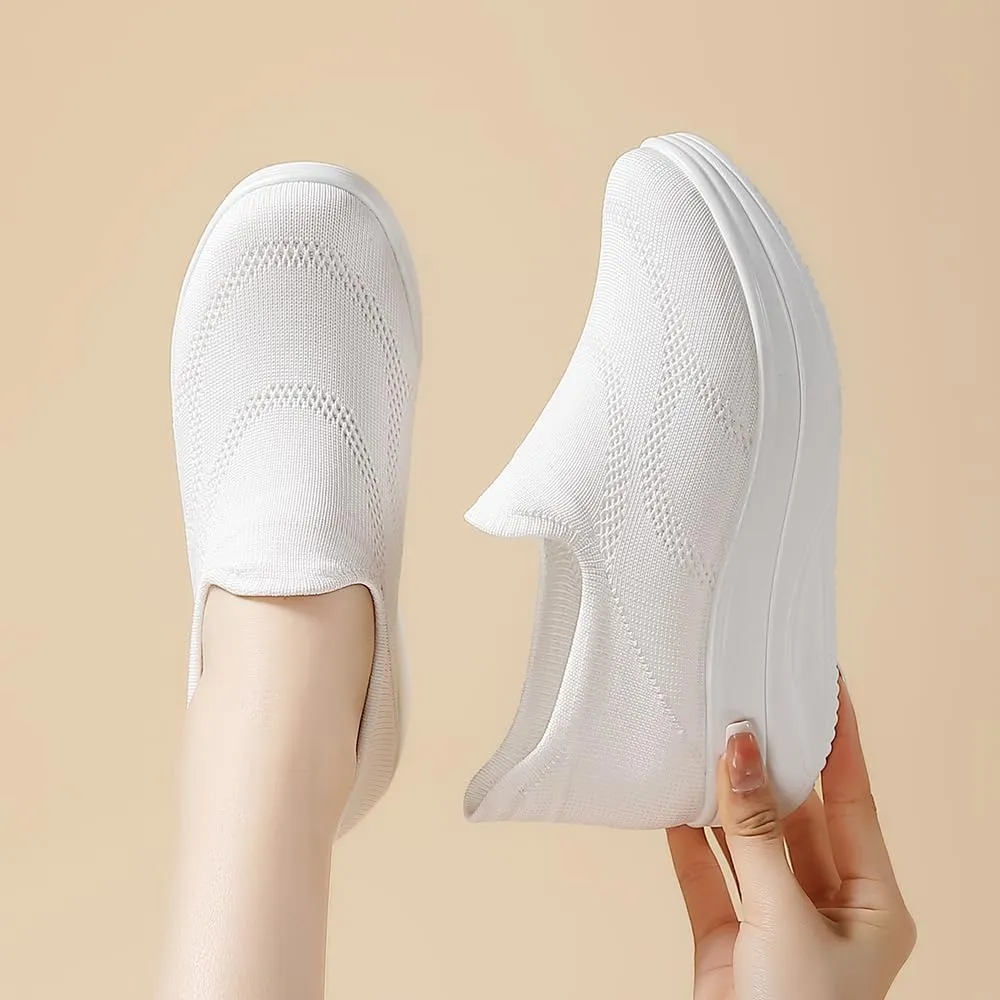 RUIDENG Loafers for Women Comfortable | Women's Walking Shoes Everyday Working | 2 Inch Rocker Bottom