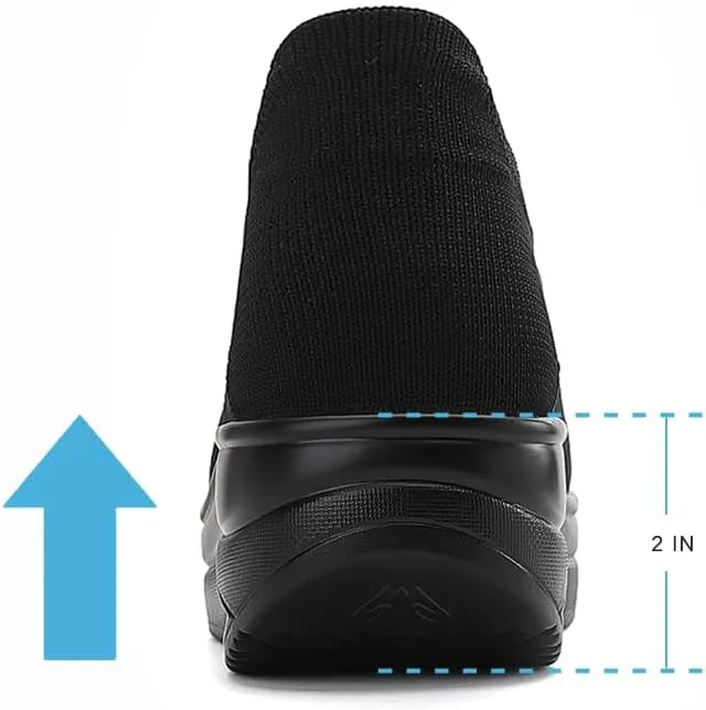 RUIDENG Loafers for Women Comfortable | Women's Walking Shoes Everyday Working | 2 Inch Rocker Bottom