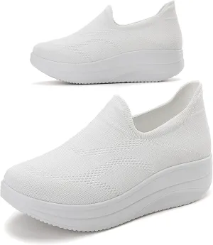 RUIDENG Loafers for Women Comfortable | Women's Walking Shoes Everyday Working | 2 Inch Rocker Bottom
