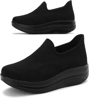 RUIDENG Loafers for Women Comfortable | Women's Walking Shoes Everyday Working | 2 Inch Rocker Bottom