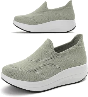 RUIDENG Loafers for Women Comfortable | Women's Walking Shoes Everyday Working | 2 Inch Rocker Bottom