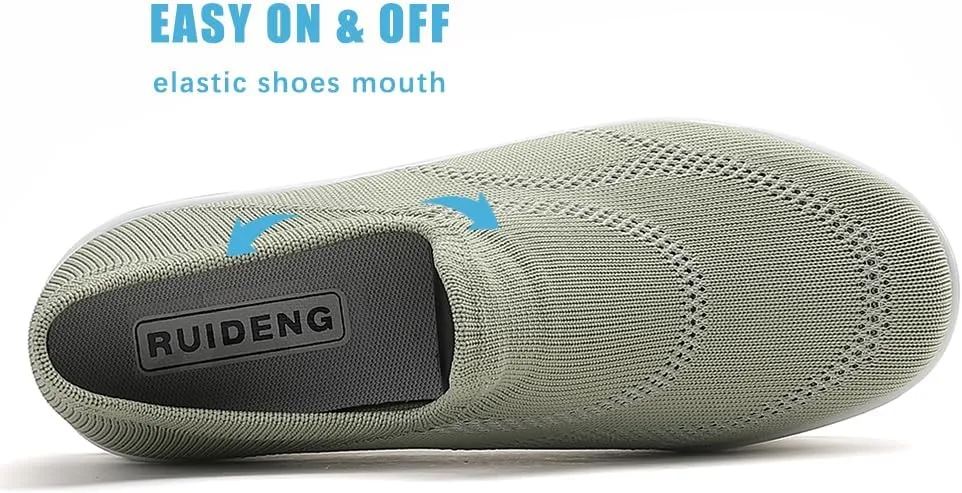 RUIDENG Loafers for Women Comfortable | Women's Walking Shoes Everyday Working | 2 Inch Rocker Bottom