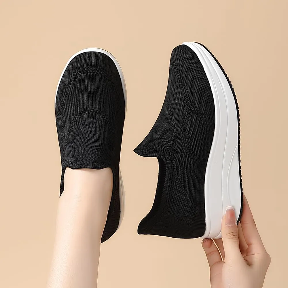 RUIDENG Loafers for Women Comfortable | Women's Walking Shoes Everyday Working | 2 Inch Rocker Bottom