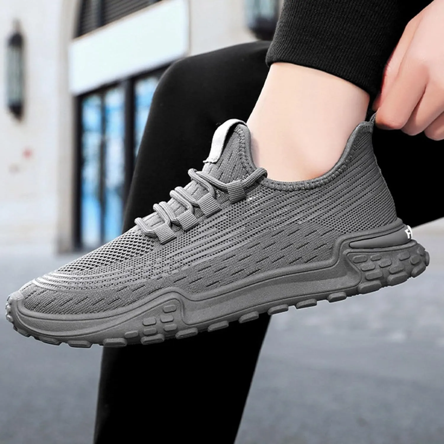Running Shoes for Men Casual Fashion Simple Versatile Office Solid Color Driving Mens Sneaker