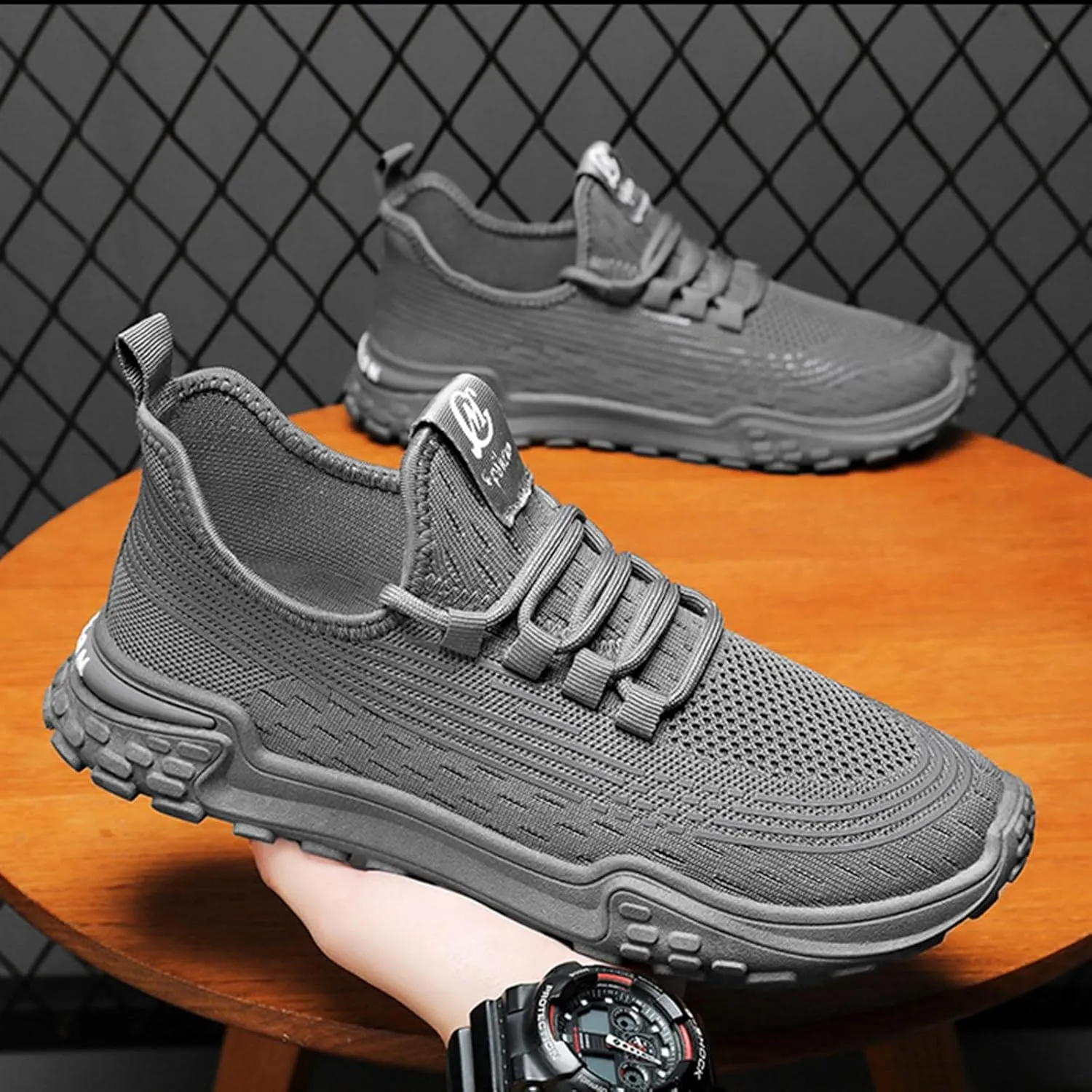 Running Shoes for Men Casual Fashion Simple Versatile Office Solid Color Driving Mens Sneaker