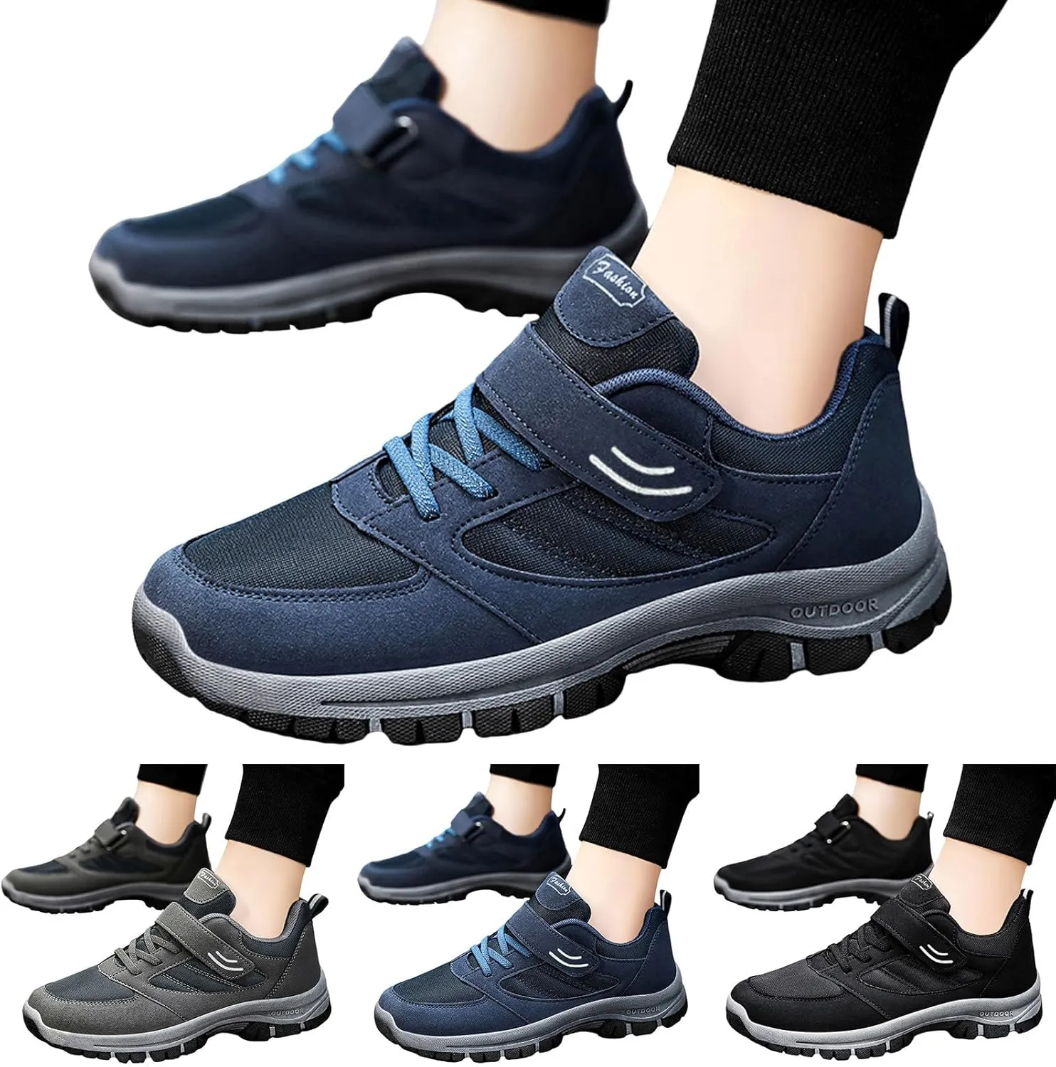 Running Shoes for Men Sports Comfortable Versatile Office Solid Color Breathable Street Shoes