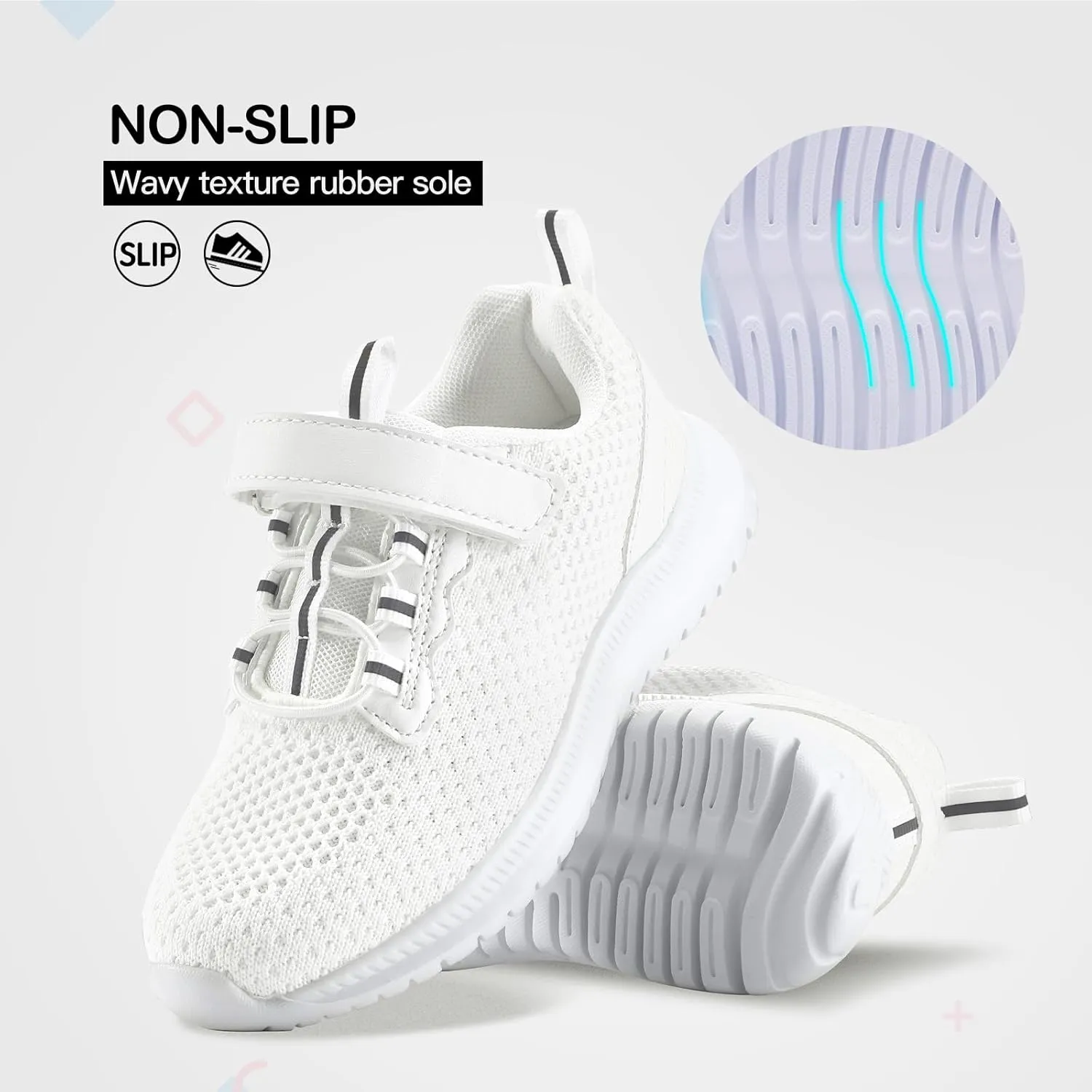 RUNSIDE Kids Shoes, Boys Girls Sneakers Lightweight Athletic Walking/Running Tennis Shoes(Toddler/Little Kid/Big Kid)
