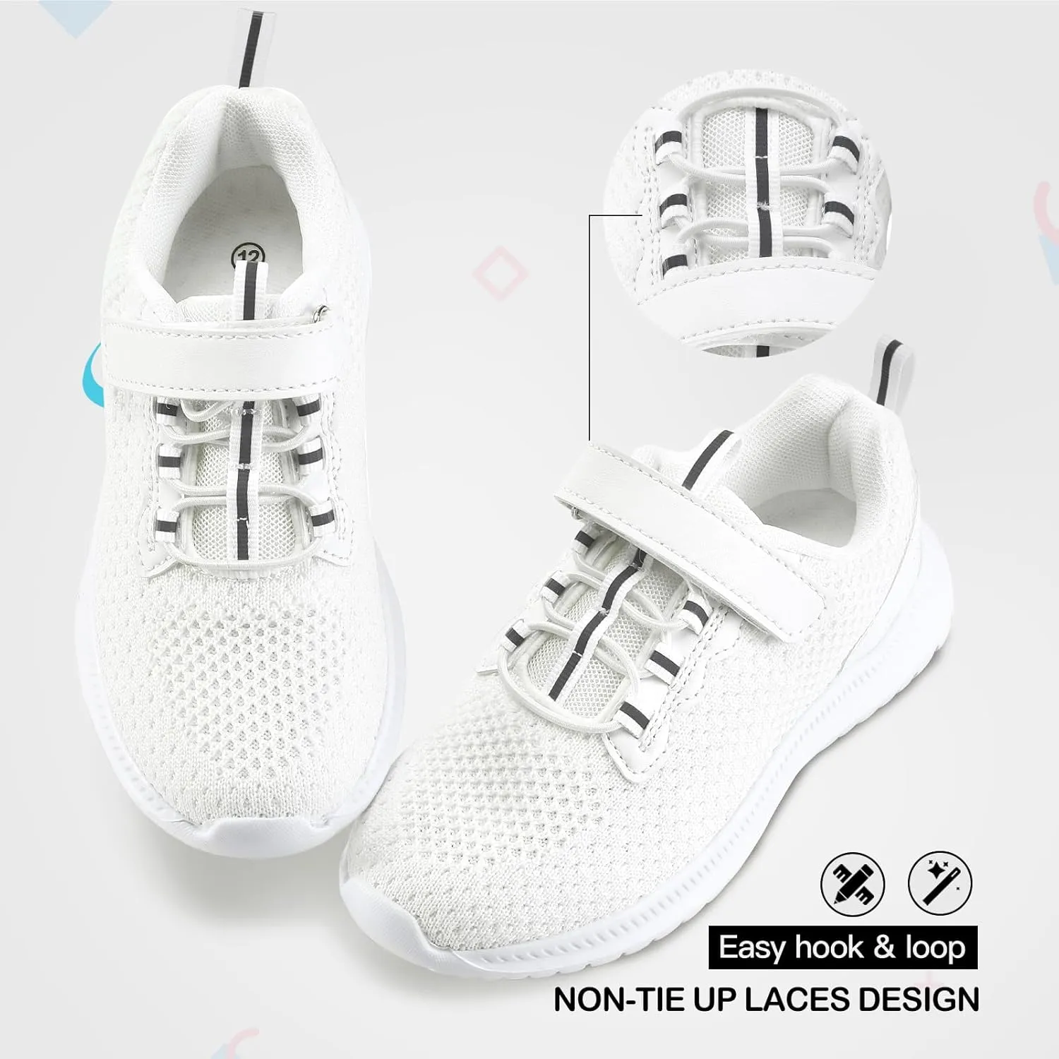 RUNSIDE Kids Shoes, Boys Girls Sneakers Lightweight Athletic Walking/Running Tennis Shoes(Toddler/Little Kid/Big Kid)