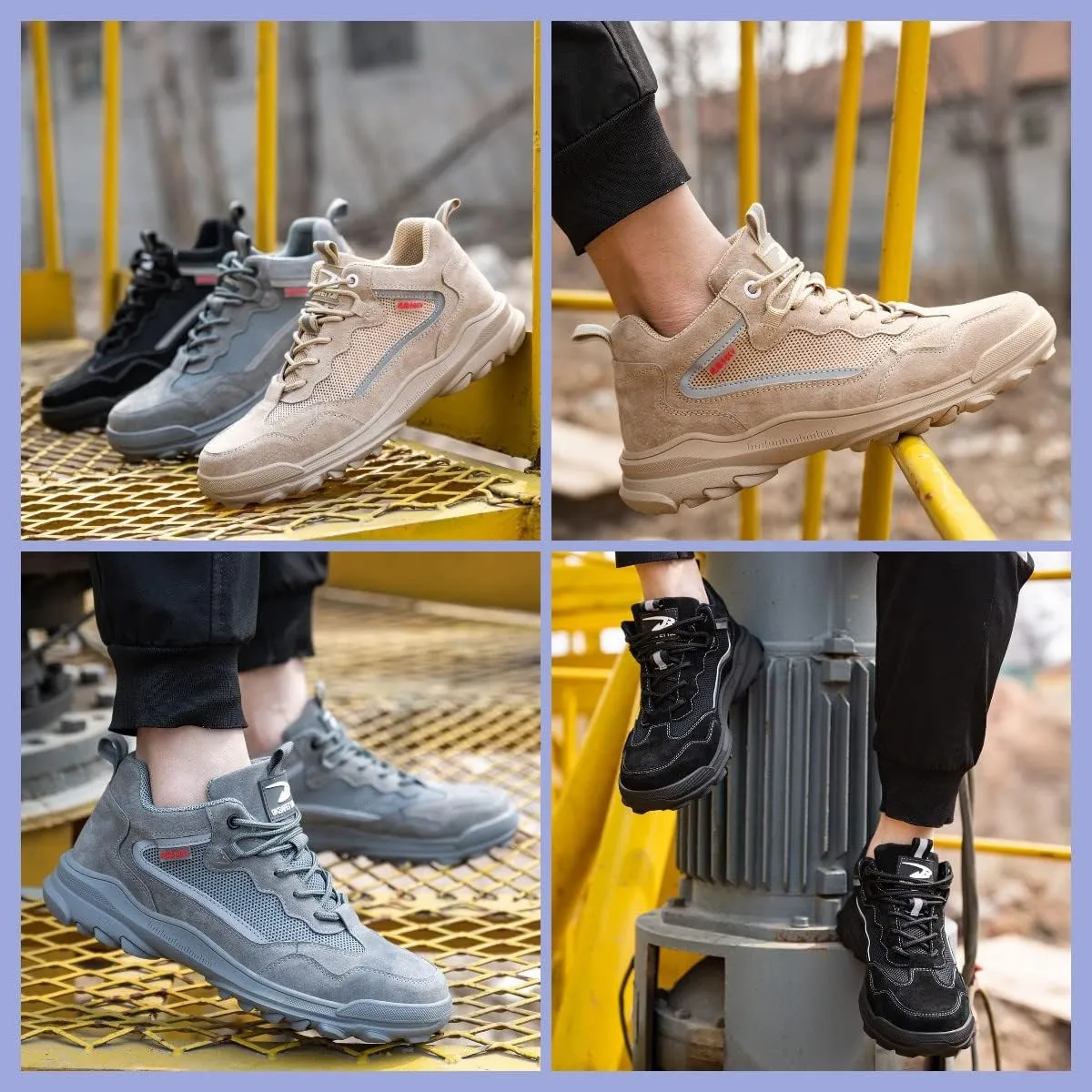 Safety Shoes for Men Plastic Toe 6KV Insulated Work Shoes Industrial Construction Puncture Proof Sneakers