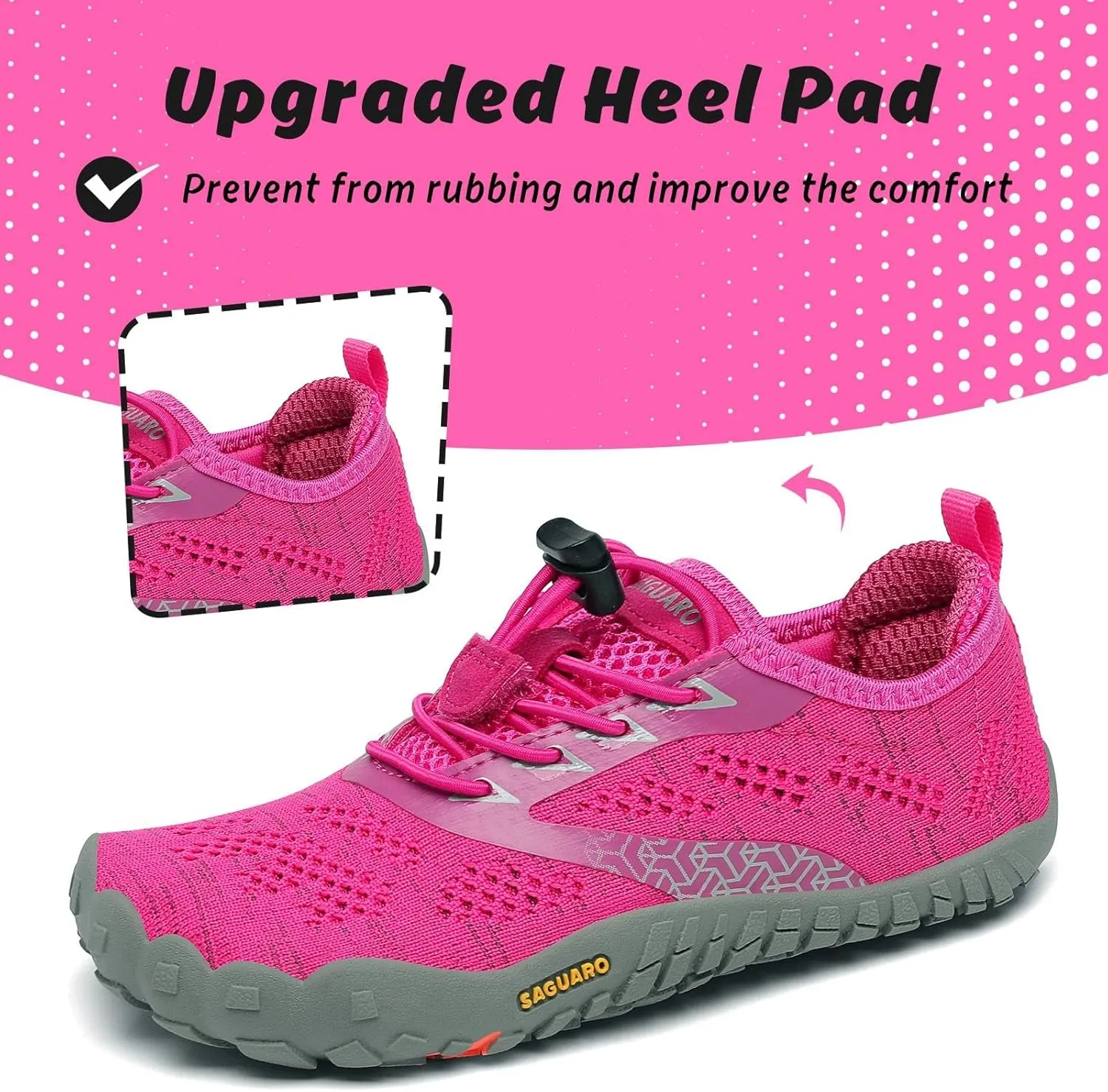 SAGUARO Kids' Barefoot Shoes Boys Girls Quick Dry Aqua Athletic Sneakers Lightweight Sport Footwear Toddler Water Shoes