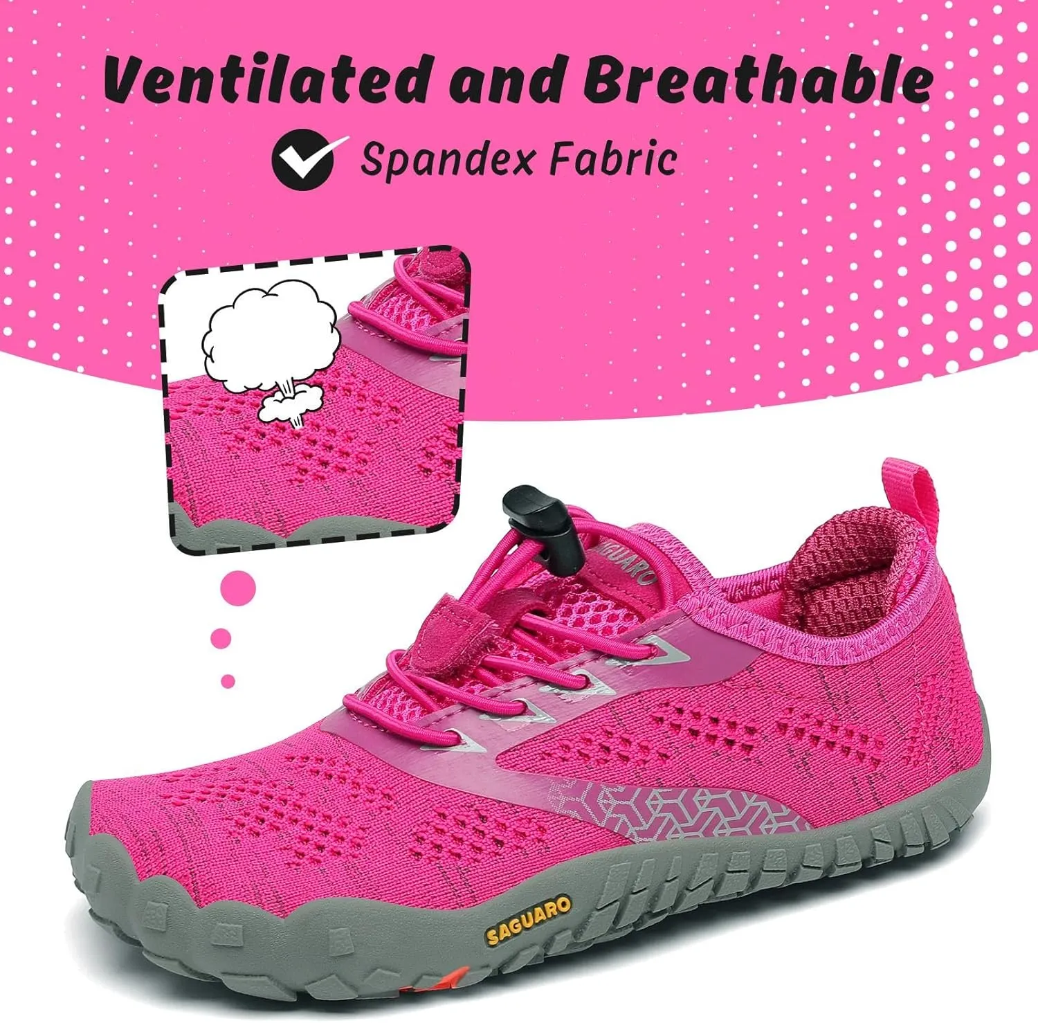 SAGUARO Kids' Barefoot Shoes Boys Girls Quick Dry Aqua Athletic Sneakers Lightweight Sport Footwear Toddler Water Shoes